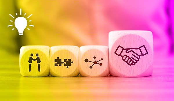 Building blocks stacked showing growth