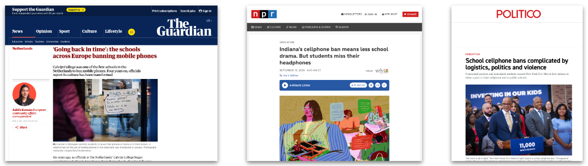 Figure 2 - News Screenshots