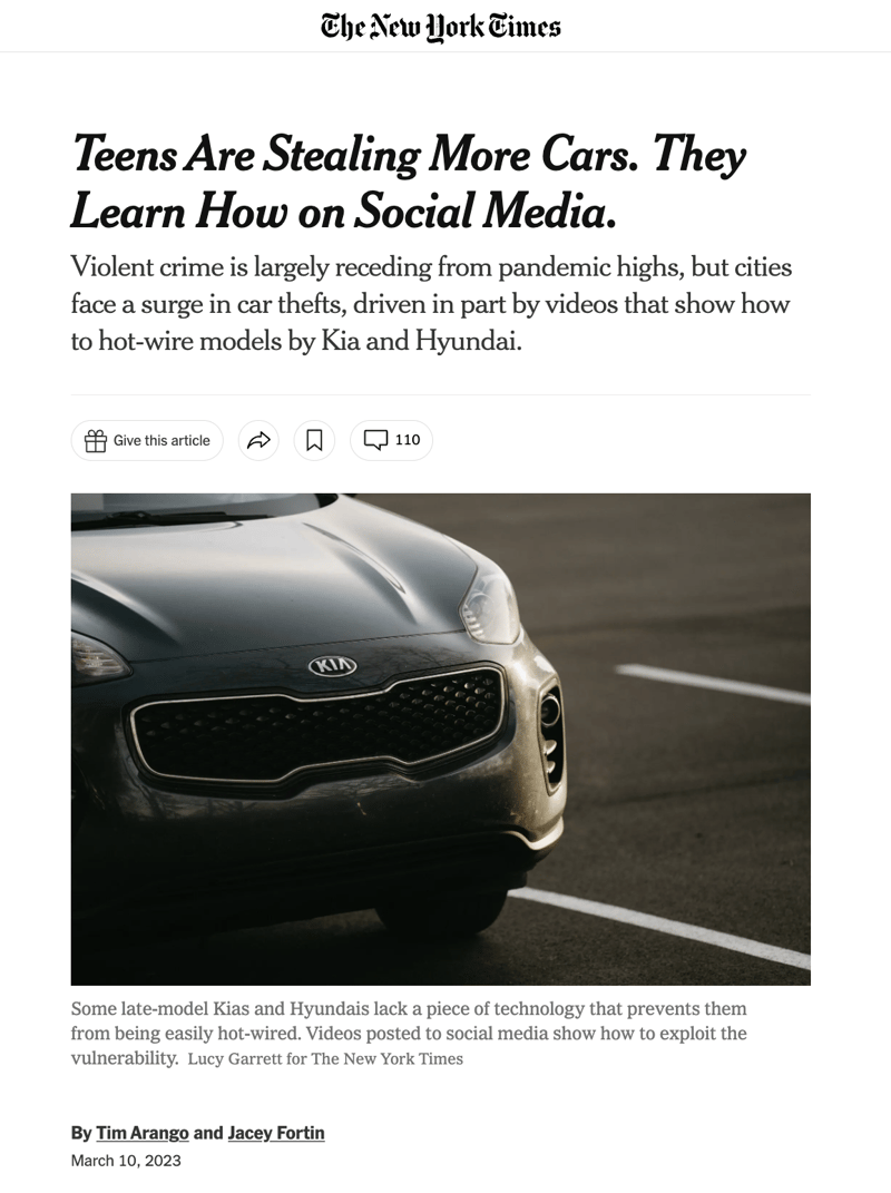 New York Times screenshot