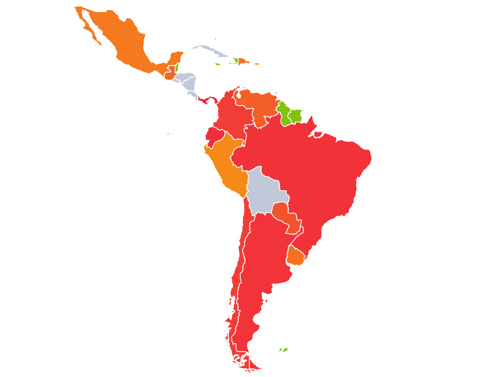 Image 4c - sentiment of password sharing-1 Image 4c - sentiment of password sharing- all red and orange except suriname + french guyana