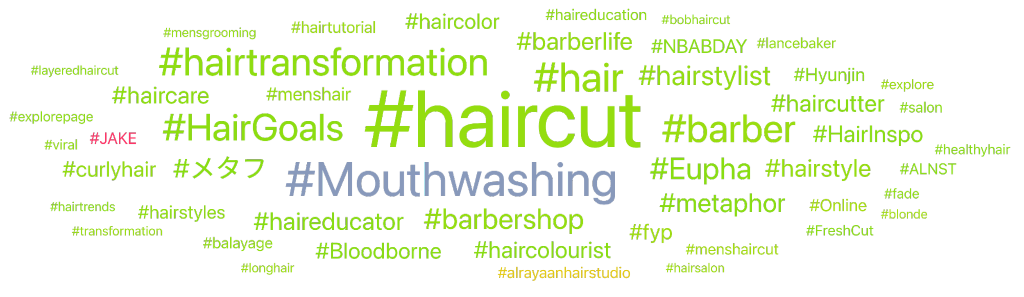 image1Figure 5: Hashtags Around Social-Based Hair Transformations (October 2, 2024 through March 17, 2025); Infegy Social Dataset.&nbsp;