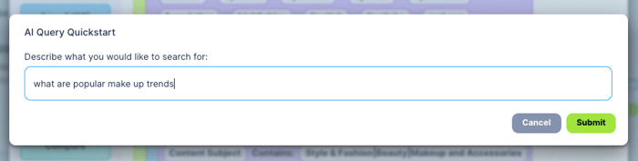 Figure 2: Screenshot of the AI Assist prompt form.