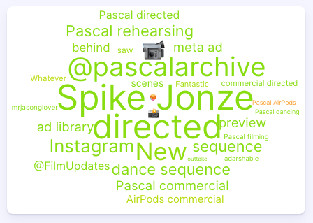 Figure 11:&nbsp;Word cloud for "Someday" Apple ad, (January 1, 2025 - December 9, 2025); Infegy Social Dataset.