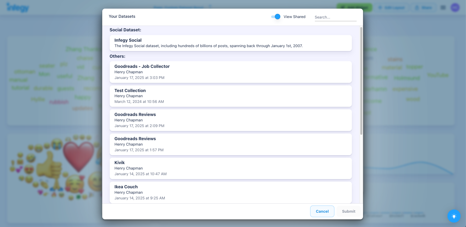 Figure 4: Infegy's Custom Dataset Availability